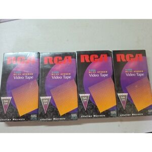 Lot of 4 RCA Blank VHS Video Cassette Tape T-120 6 Hour Brand New Sealed